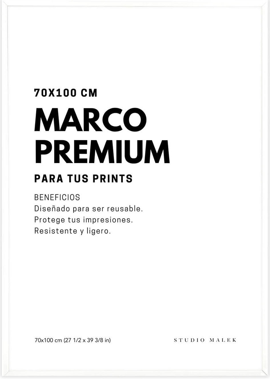 Marco para cuadro blanco 70x100 cm - Marcos