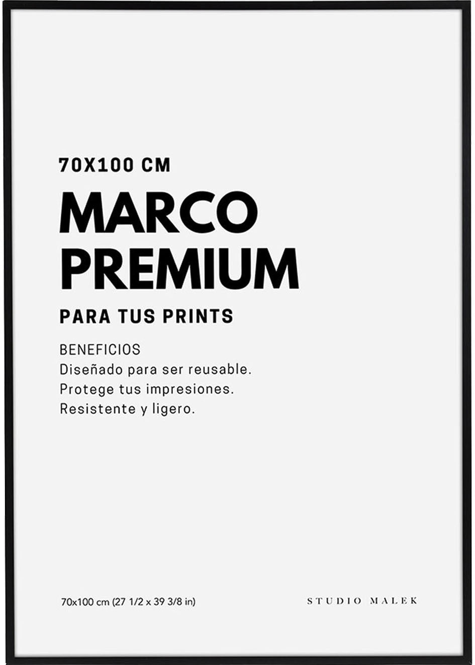 Marco Madera Blanco 3 cm 50X50