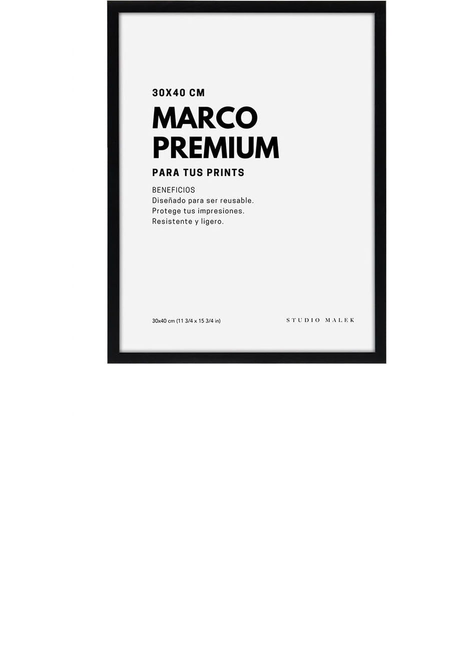 Marco, Madera Negro 30x40
