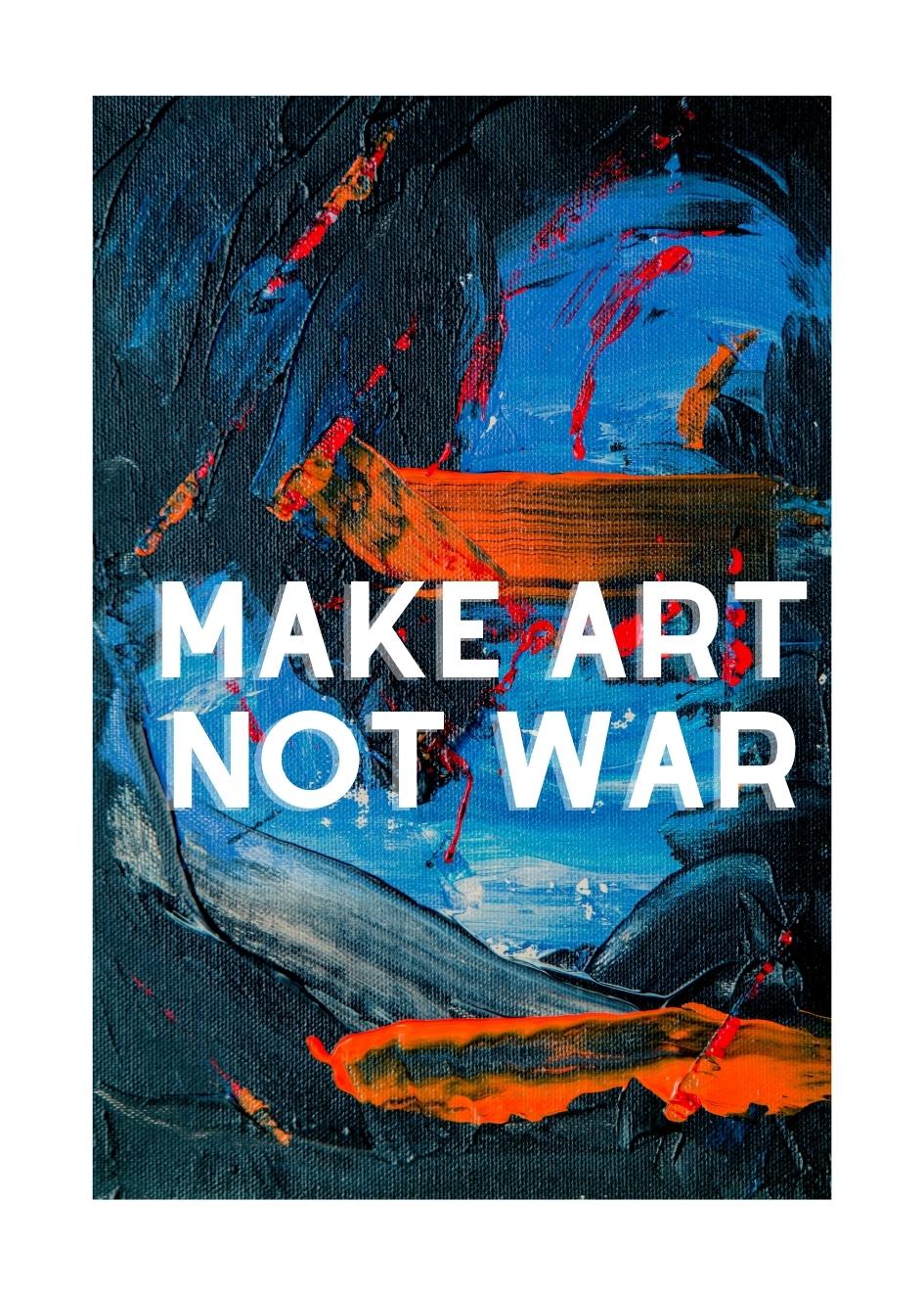 Cuadro-MAKE ART, NOT WAR-Studio Malek