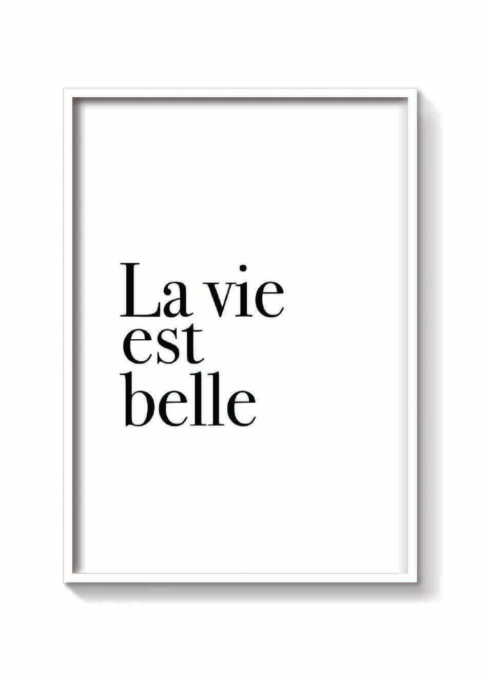 LA VIE EST BELLE
