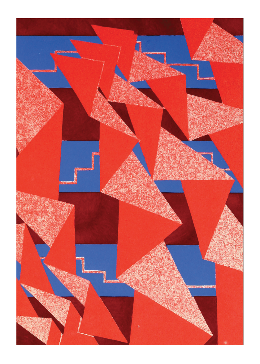 TRIÁNGULOS EN ROJO Y AZUL