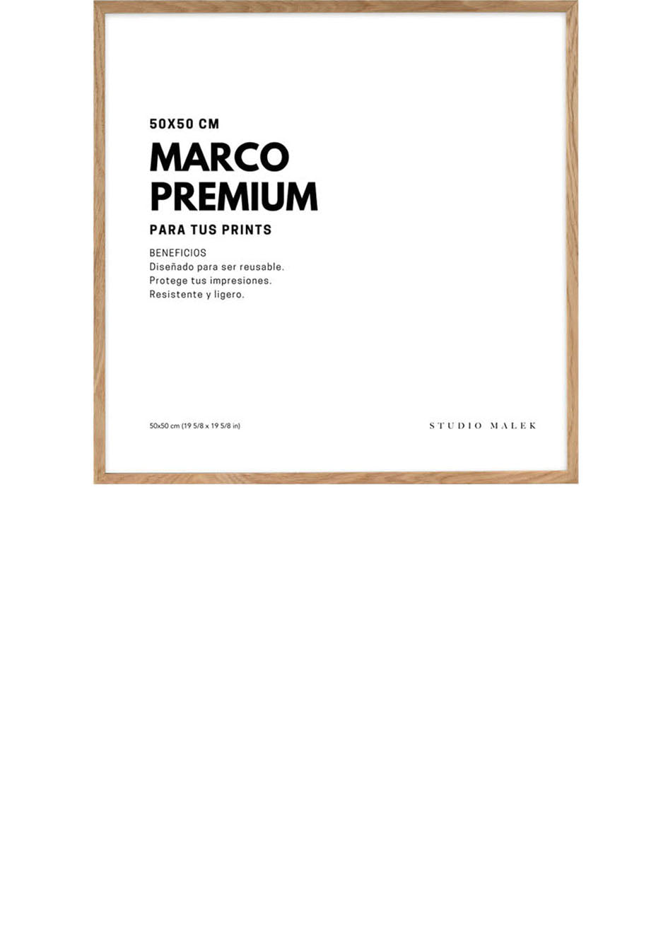 MARCO DE CUADRO ROBLE 50x50 cm
